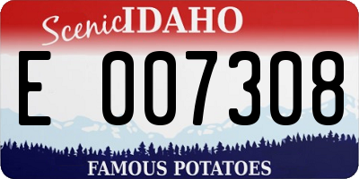 ID license plate E007308