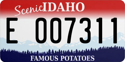 ID license plate E007311