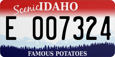 ID license plate E007324