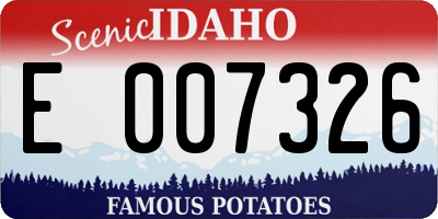 ID license plate E007326
