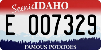 ID license plate E007329