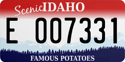 ID license plate E007331