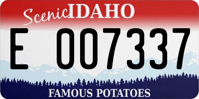 ID license plate E007337