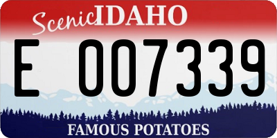 ID license plate E007339