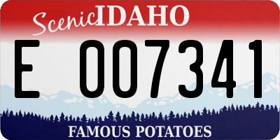 ID license plate E007341