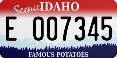 ID license plate E007345