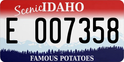 ID license plate E007358