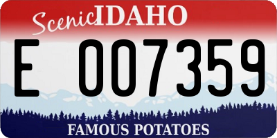 ID license plate E007359