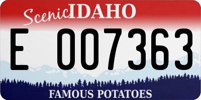 ID license plate E007363