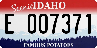 ID license plate E007371