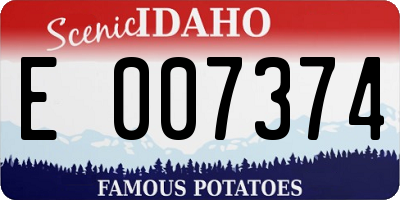 ID license plate E007374