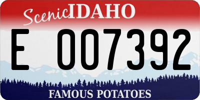 ID license plate E007392