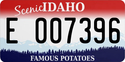 ID license plate E007396