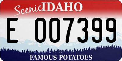 ID license plate E007399