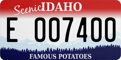 ID license plate E007400