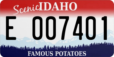 ID license plate E007401