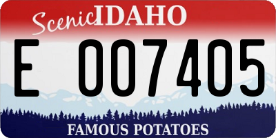ID license plate E007405