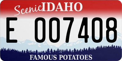 ID license plate E007408