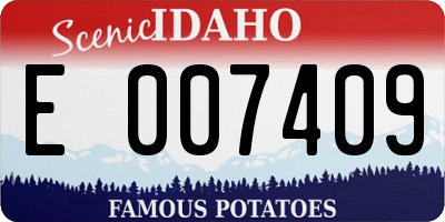 ID license plate E007409