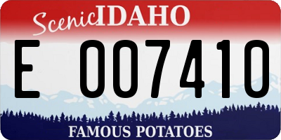ID license plate E007410