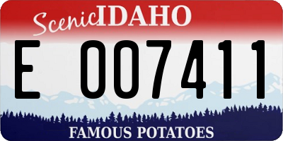 ID license plate E007411