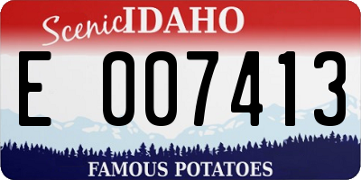 ID license plate E007413