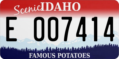 ID license plate E007414