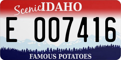 ID license plate E007416