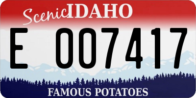 ID license plate E007417