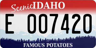 ID license plate E007420