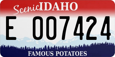 ID license plate E007424