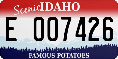 ID license plate E007426