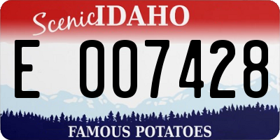 ID license plate E007428