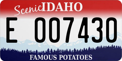 ID license plate E007430