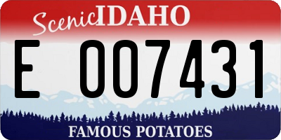 ID license plate E007431