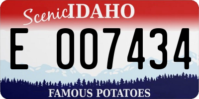 ID license plate E007434