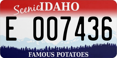 ID license plate E007436