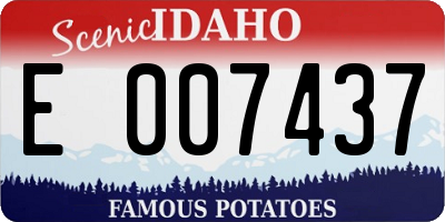 ID license plate E007437