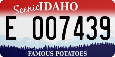 ID license plate E007439