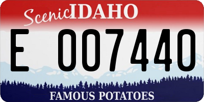 ID license plate E007440