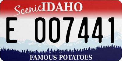 ID license plate E007441