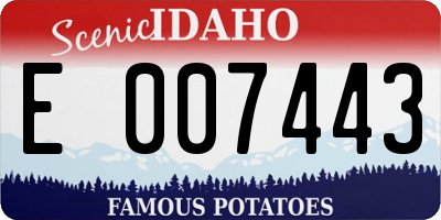 ID license plate E007443