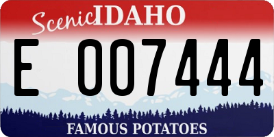 ID license plate E007444