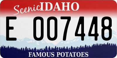 ID license plate E007448