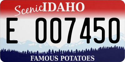 ID license plate E007450