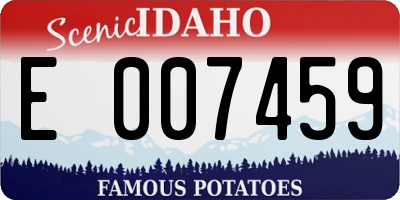 ID license plate E007459