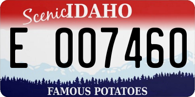 ID license plate E007460