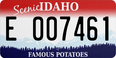 ID license plate E007461