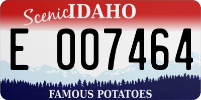 ID license plate E007464