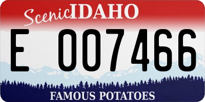 ID license plate E007466